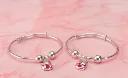 925 Silver Kids Adjustable Kalthalla / Anklet with Floral Charm