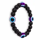 Karungali (Karugalli) Black Bead Bracelet with Evil Eye – Spiritual Protection Bracelet for Men & Women