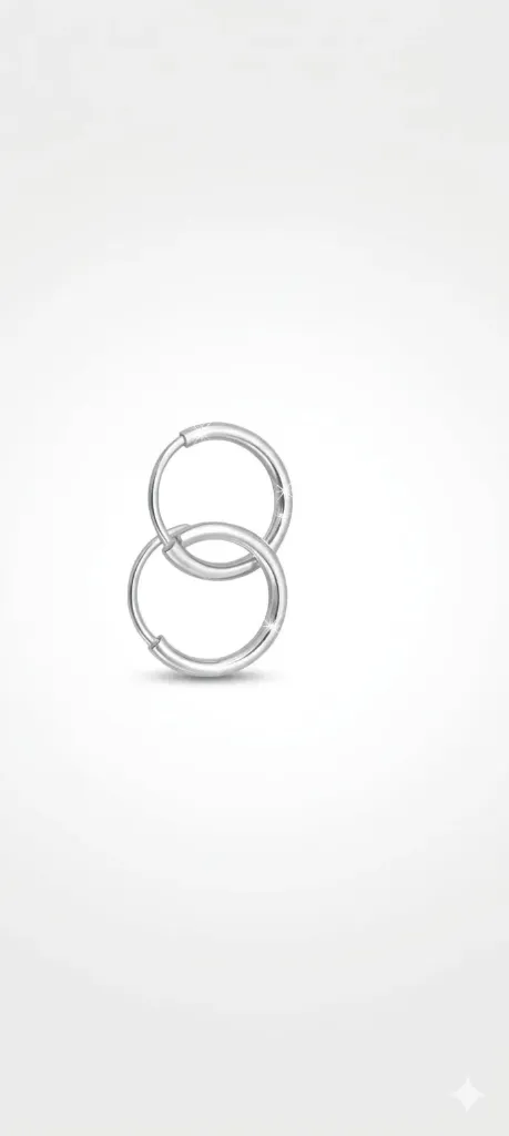 [PSS-EG-404] 925 Silver Hoop Earrings