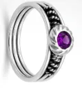 925 Silver Amethyst Minji Ring