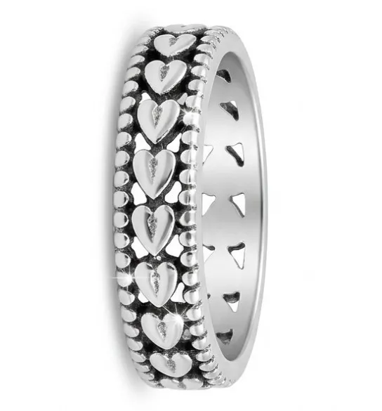 [PSS-MI-SL-1108] 925 Silver Multiple Heart Band Minji Ring