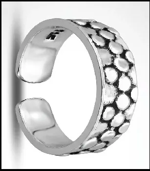 [PSS-MI-SL-1113] Oxidised Hammered Toe Rings