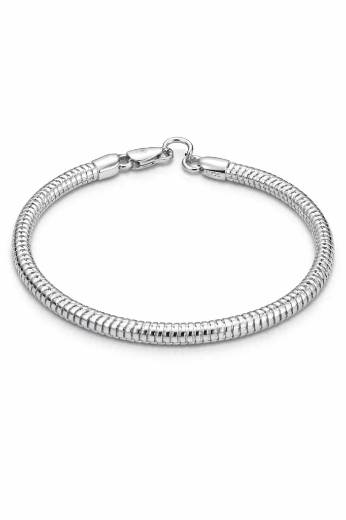 [PSS-AN-SL-904] 925 Sterling Silver Snake Chain Anklet