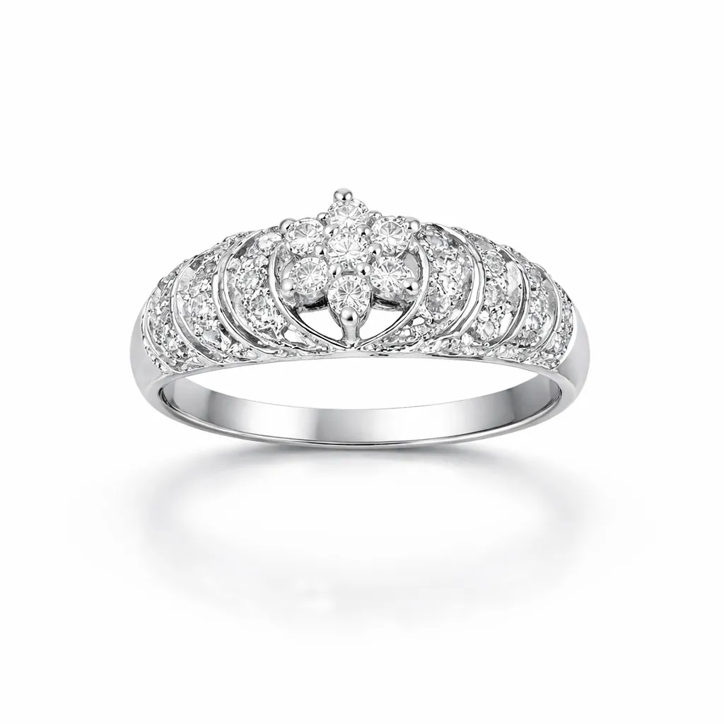 [PSS-R-1334] 925 Sterling Silver Tiara Crown Ring
