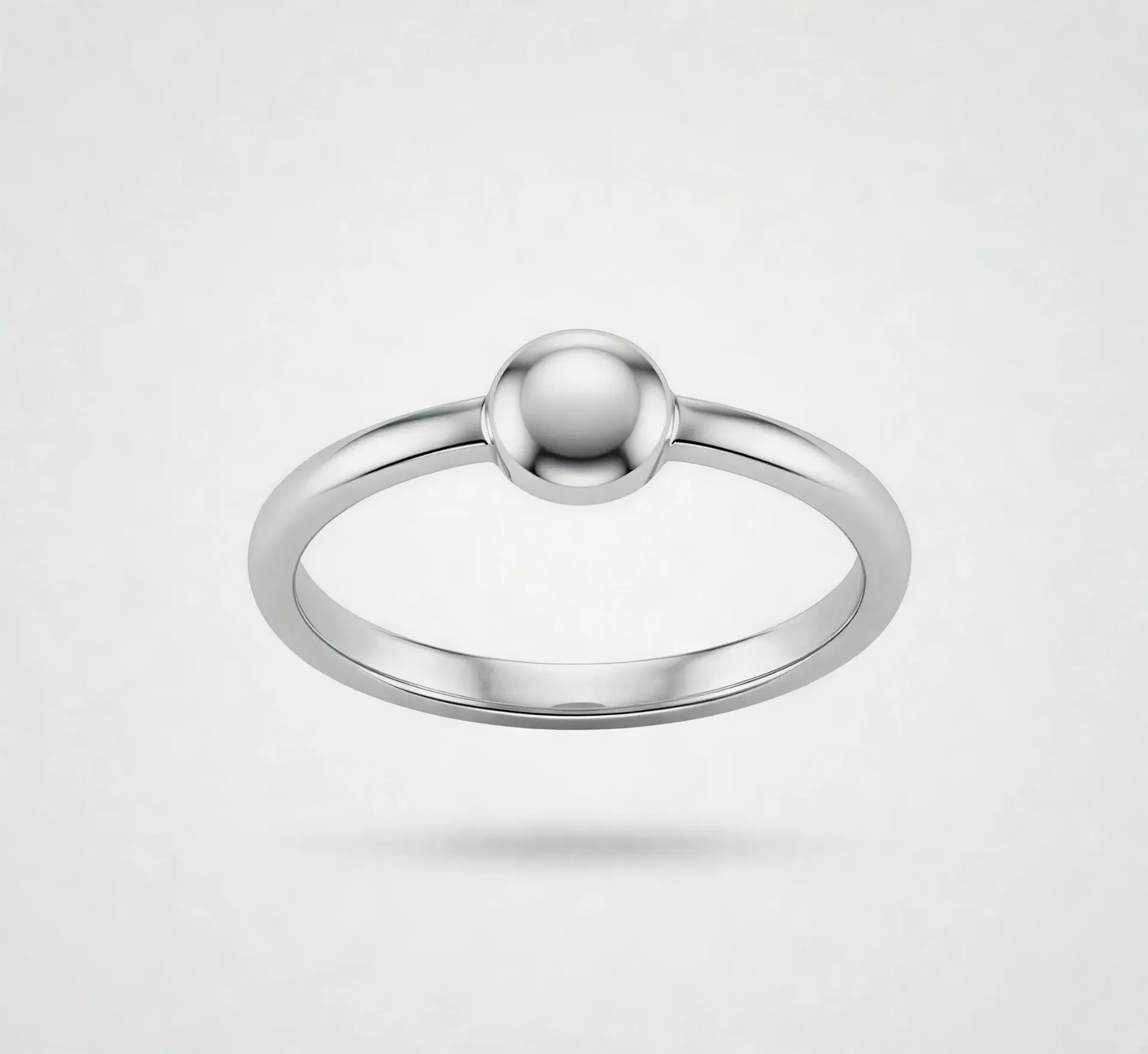 925 Sterling Silver Minimalist Bead Ring