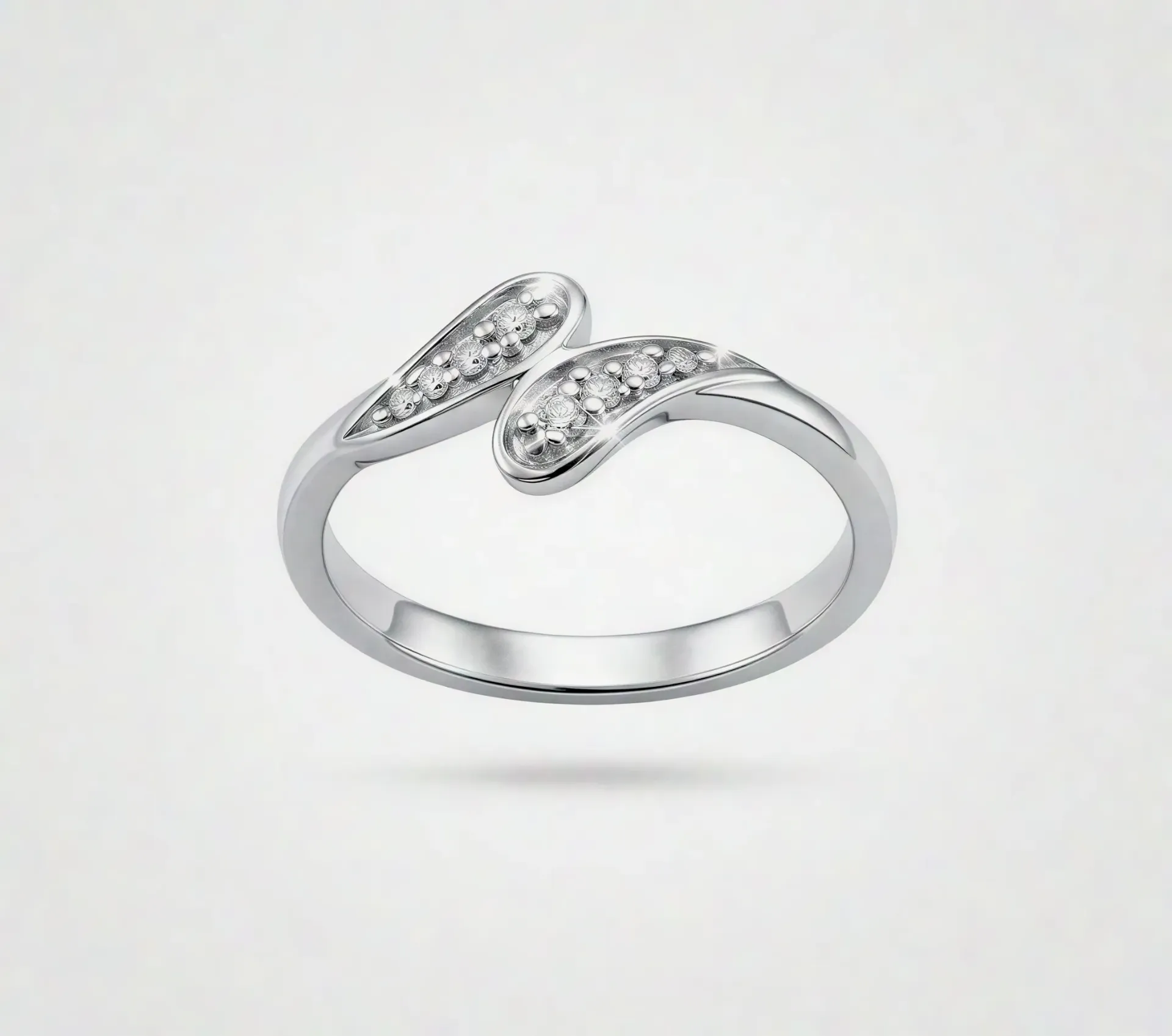 [PSS-R-1349] Etched Nature Band in 925 Sterling Silver
