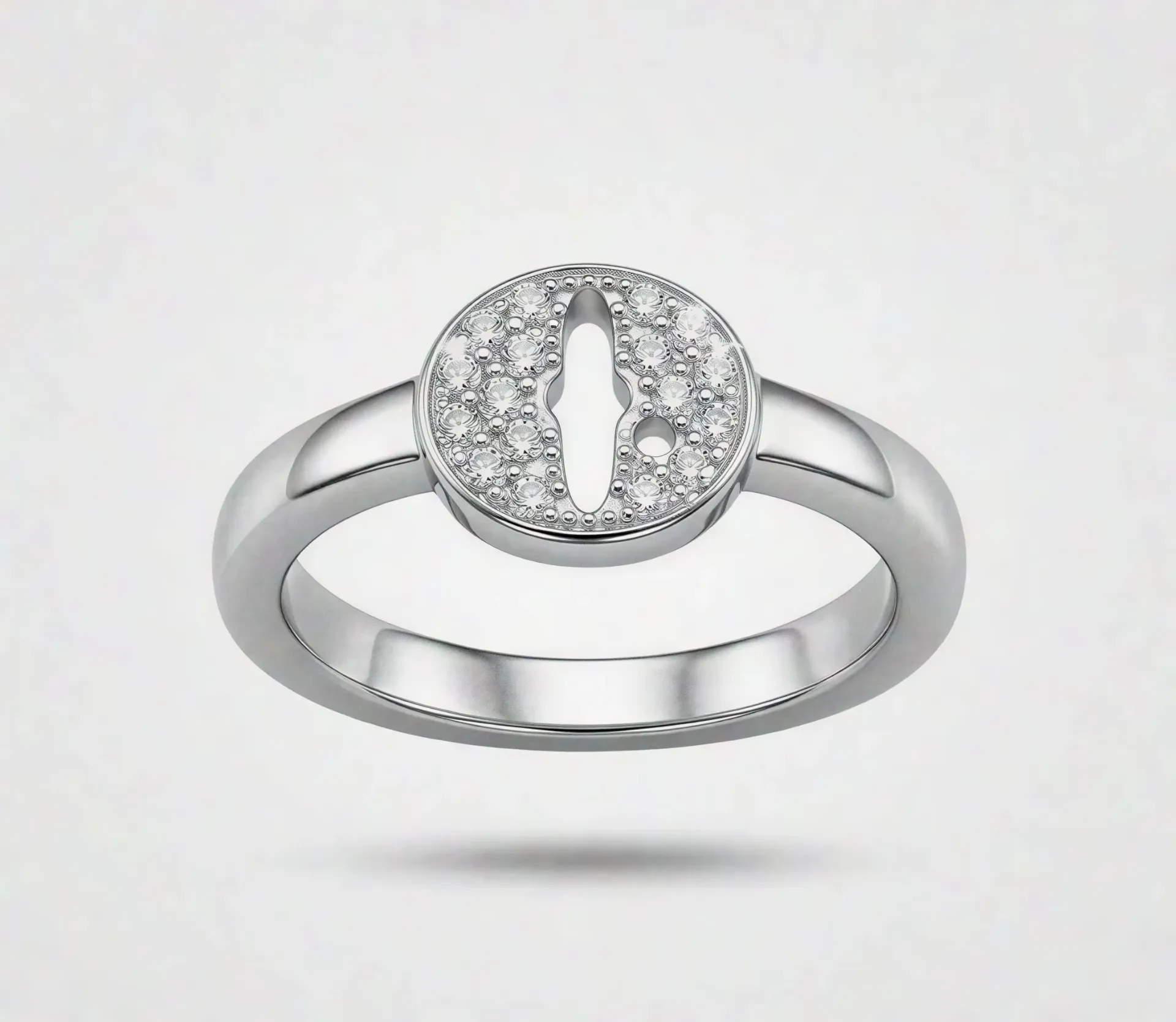 [PSS-R-1356] The Secret Keyhole Medallion Ring