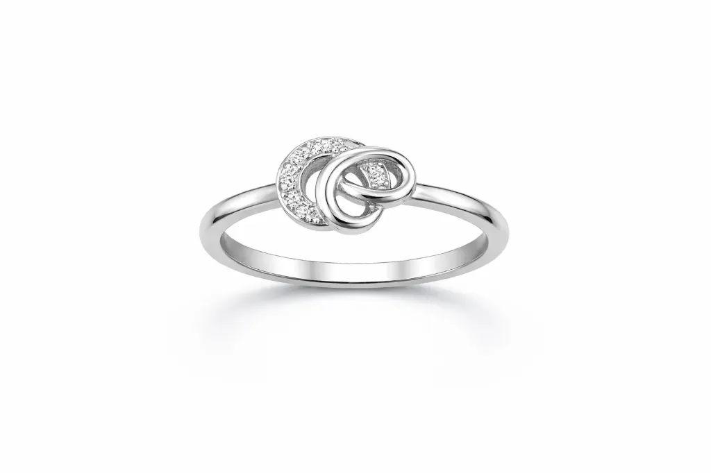 [PSS-R-1379] 925 Sterling Silver Interlocking Knot Ring
