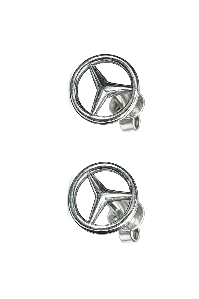 925 Silver Star Logo Stud Earrings