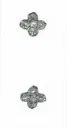 Floral Diamond Cluster Stud Earrings in 925 Sterling Silver