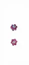 Pink Floral Crystal Stud Earrings in 925 Sterling Silver