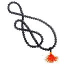 Black Ebony Wood Necklace for Spiritual Growth & Meditation | Natural Unpolished Karungali Malai