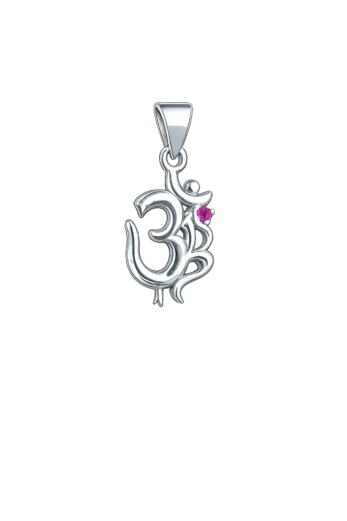 [PSS-PND-1202] Om Silver Pendant