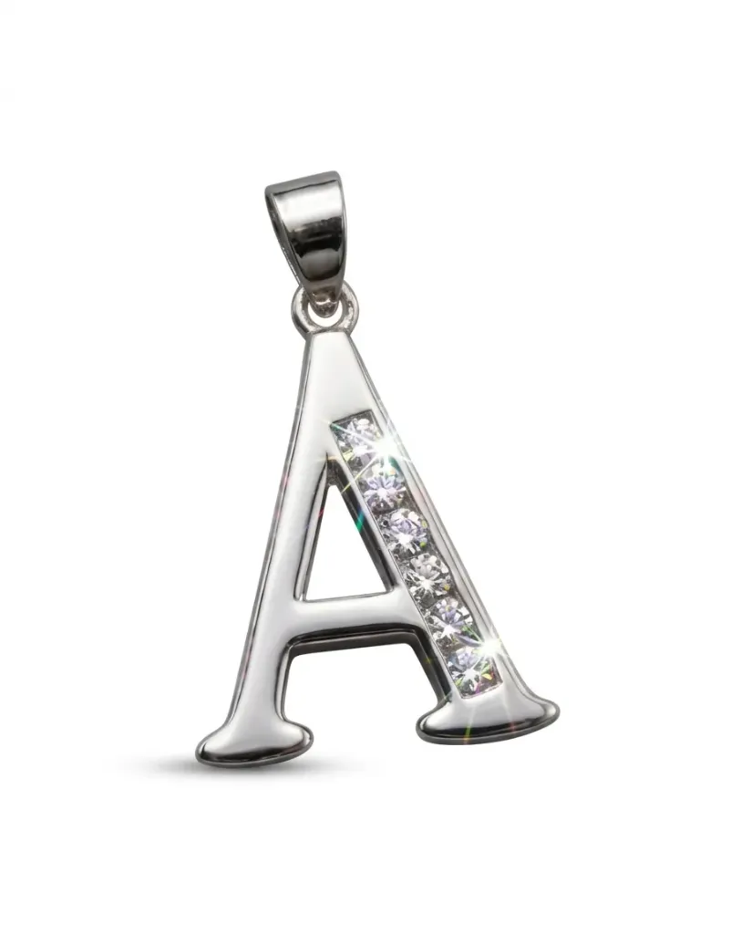 [PSS-PND-1205] 'A' Alphabet Letters Initial Charm Pendant for Men Boys Girls and Women