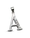 'A' Alphabet Letters Initial Charm Pendant for Men Boys Girls and Women