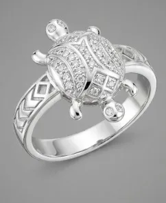 Silver Tortoise Ring Model 1