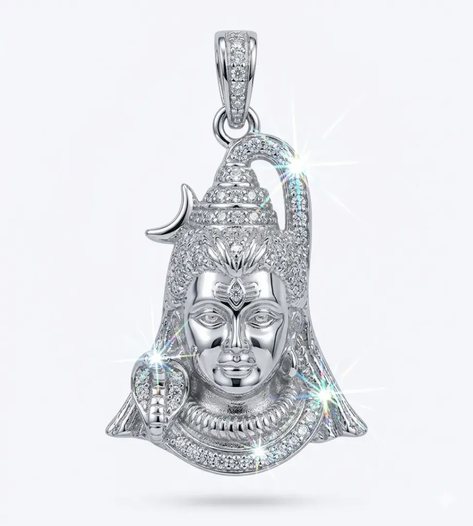 [PSS-PND-1214] Sterling Silver Shiva Head Pendant