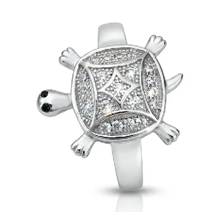 Silver Tortoise Ring Model 4