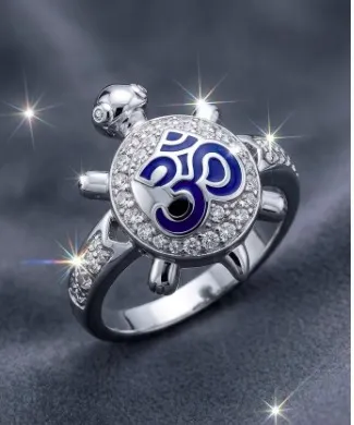 [PSS-R-1306] Om Symbol Ring in 92.5 Sterling Silver – Spiritual Designer Silver Ring
